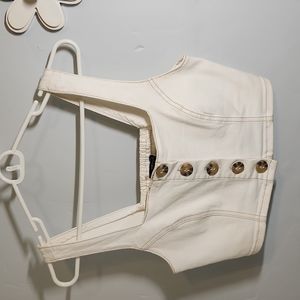 Forever 21 button up crop top